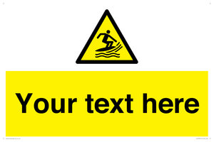 Custom Warning surf craft area